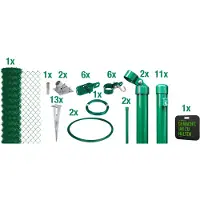 Alberts Draadgaasafrastering Hoogte: 80-200 cm, totale lengte: 15-25 m, met grondbussen (set)