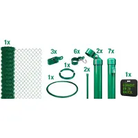 Alberts Draadgaasafrastering Hoogte: 80 - 200 cm, totale lengte: 15 - 100 m, voor plaatsing in beton (set)