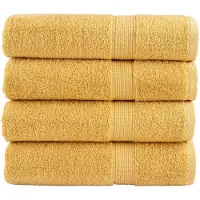 vidaXL Badhanddoeken SOLUND 4 st 600 g/m² 70x140 cm goudkleurig