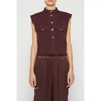 10DAYS Cropped Twill Gilet Maat: M | Gilets Outlet | Dames | Paars