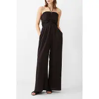 French Connection Bonny Pleated Strappy Jumpsuit Brown Maat: 6 | Jumpsuits Outlet | Dames | Bruin