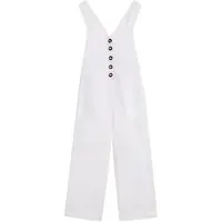 White Stuff Viola Linen Dungaree Natural White Size: 20 REGULAR | Jumpsuits Outlet | Dames | Wit