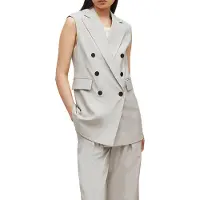 AllSaints Hanah Blazer Grey Size: 44 | Vests Outlet | Dames | Ecru