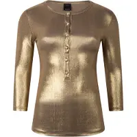 Pinko Attizzare Serafino Costina Lam Beige/gold Maat: XS | Longsleeves Outlet | Dames | Geel