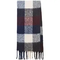 White Stuff Shelly Brushed Check Scarf Navy Maat: OS | Sjaals Outlet | Dames | Blauw