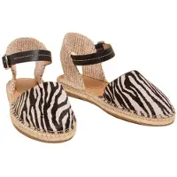 White Stuff Buttercup Leather Espadrille Black Print Maat: 7 | Espadrilles Outlet | Dames | Zwart