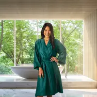 Kayori Kimono Oyasumi Tencel Groen-M