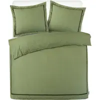 Kayori Dekbedovertrek Yamato Groen Percal-200 x 200 / 220 cm | 2-Persoons