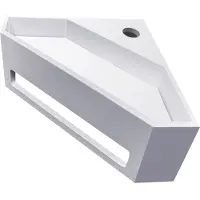 Wiesbaden Hoekfontein Julia 35x35x20cm Solid Surface Mat Wit
