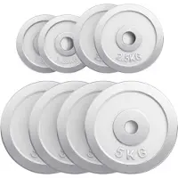 Gorilla Sports Halterschijven set 27,5 kg Chroom