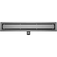 Boss & Wessing Douchegoot met Tegelrooster en Flens BWS Roos 70x7 Cm Gunmetal