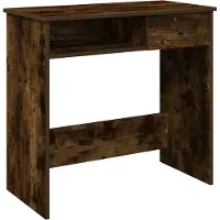 vidaXL Bureau 80x40x75 cm bewerkt hout gerookt eikenkleurig