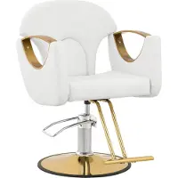 Physa Kappersstoel met voetsteun - 53 - 64 cm - 180 kg - wit