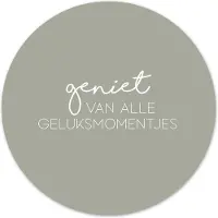 Label2X Muurcirkel geluksmomentjes groen