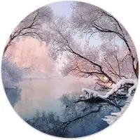 Label2X Muurcirkel winterlandschap