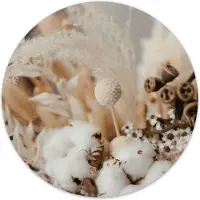 Label2X Muurcirkel cotton flower