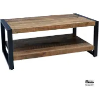 Benoa Salontafel Britt met onderplank mangohout 140x70 cm - Naturel