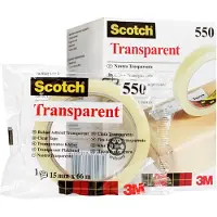 3M Plakband 550 15mmx66m transparant | 10 stuks