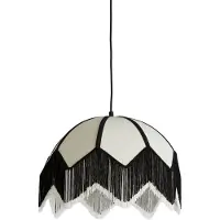 Light & Living Hanglamp Ø45x32,5 cm SULINA linnen wit+zwart