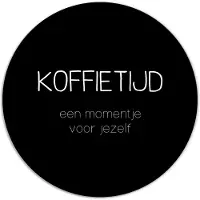 Label2X Muurcirkel koffietijd zwart