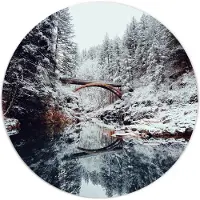Label2X Muurcirkel sneeuw brug