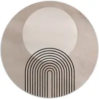 Label2X Muurcirkel abstract regenboog zon