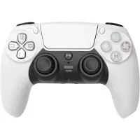 Ntech PS4 Controller Geschikt voor PS4 en PS3 - ps4 game controller Draadloos P49 - Wit - Speaker - Audio Jack Input