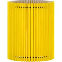 Home Sweet Home Papieren Gevouwen Lampenkap - Cilindrisch - Geel - ø20 x 24 cm - E27 fitting - Voor Tafellampen - Ontworpen voor woonkamer en eetkamer
