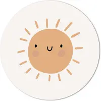 Label2X Muurcirkel kids zonnetje