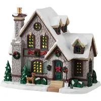 Lemax White Christmas 15x24x21 cm Kersthuisje