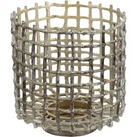 Countryfield Theelichth Grid S antiek zilver