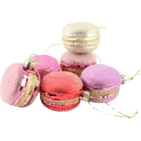 MISOU Kerstballen - Kerst Ornament - Set van 6 - Macaron - Ornamenten - Woondecoratie - Kerst Decoratie - Kerstversiering - Kerstboom