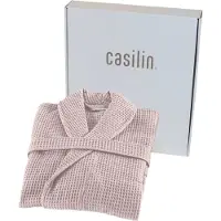 Casilin Kos Sauna Badjas in Geschenkdoos - Dames en Heren - Wafel 100% katoen - Maat S - Zachtroze