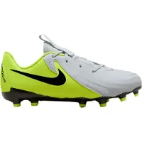 Nike Phantom GX II Academy Gras / Kunstgras Voetbalschoenen (MG) Kids Neongeel Zilver Zwart