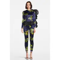 Marcell von Berlin Women‘s Side Volant Overall Blue Lilly Print Maat: 36 | Longsleeves Outlet | Dames | Blauw