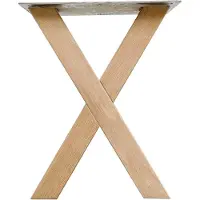 Furniture Legs Europe Set X-poten massief eiken 32 x 5 cm en hoogte 40 cm (5 x 5 cm)