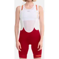 Craft fietsbroek ADV Endur Bib voor dames, rood - Maat L -