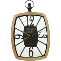 Countryfield Wandklok Nelson hout L6B39,5H62,5CM zwart/naturel
