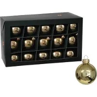Othmar decorations Kerstballen - 30x stuks - goud - glas - 6 cm - glans - kerstversiering