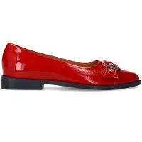 Manfield Rode leren loafers | Maat 39