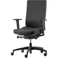 Dauphin @Just evo operator AJ 4872 tussenwervelschijfstoel, met armleuningen, synchroonmechanisme, gestoffeerde rugleuning, zitting met bekkensteun, zwart