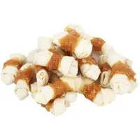 Brekz Rawhide Dog Chews - runderhuid knoopbeen met kip (7,5 cm) 3 x 20 stuks