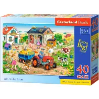 Castorland , Leven op de boerderij, 40 MAXI stuks, 40 stuks, Animatie, 4 jaar/jaren