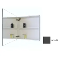 Sanicare Spiegelkast qlassics 60 cm 1 deur antraciet links