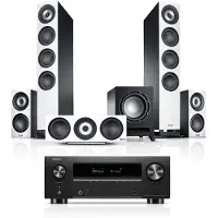 Teufel DEFINION 3 Surround + Denon X3800H "5.1-Set" Home cinema Wit/zwart