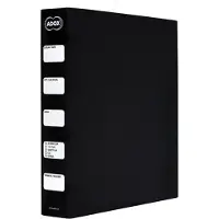 Adox Adofile Archival Ring Binder, Black Plastic With Ring Closure