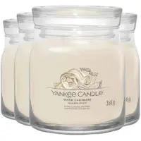 Yankee candle 4x Geurkaars Medium Jar Warm Cashmere 368 Gr
