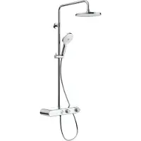 Duravit Regendouche Systeem Shelf 1050 MinusFlow – Thermostatisch – 3 Straalsoorten – Waterbesparend – Chroom/Wit