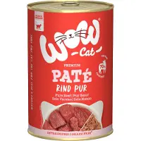 WOW Cat Voordeelpakket: 12x400g WOW Cat Adult Rund Pur kattenvoer nat