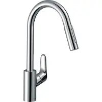 Hansgrohe Focus M41 ééngreeps keukenmengkraan 240 EcoSmart met uittrekbare vuistdouche, 2 straalsoorten, chroom